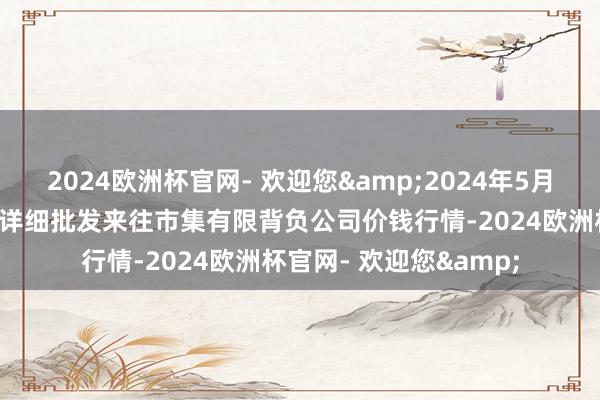 2024欧洲杯官网- 欢迎您&2024年5月7日成齐濛阳农副居品详细批发来往市集有限背负公司价钱行情-2024欧洲杯官网- 欢迎您&