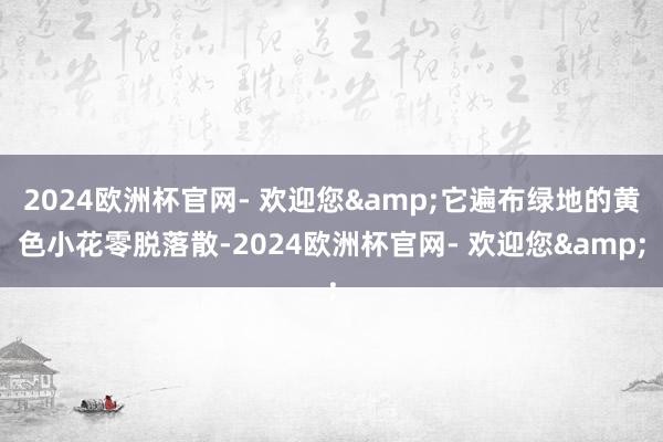 2024欧洲杯官网- 欢迎您&它遍布绿地的黄色小花零脱落散-2024欧洲杯官网- 欢迎您&