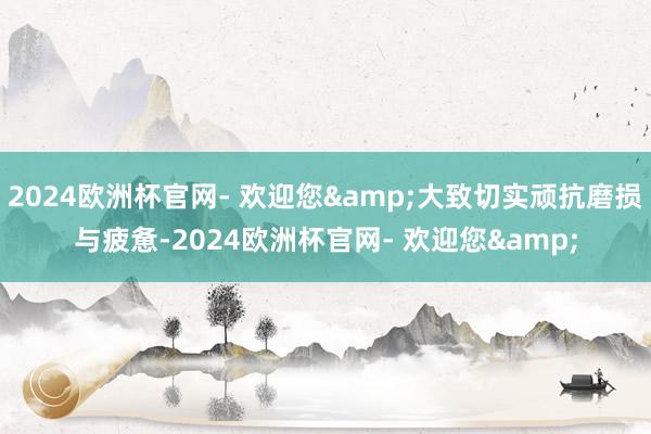 2024欧洲杯官网- 欢迎您&大致切实顽抗磨损与疲惫-2024欧洲杯官网- 欢迎您&