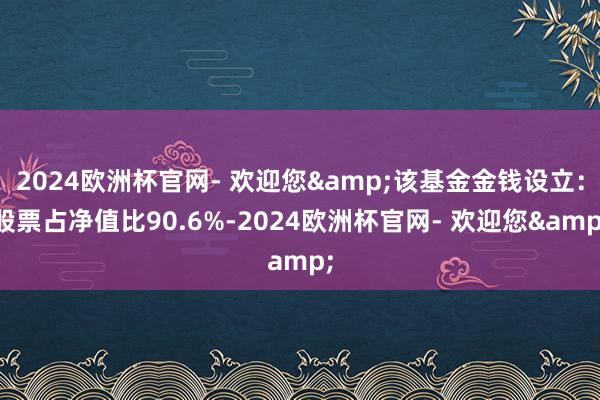 2024欧洲杯官网- 欢迎您&该基金金钱设立：股票占净值比90.6%-2024欧洲杯官网- 欢迎您&